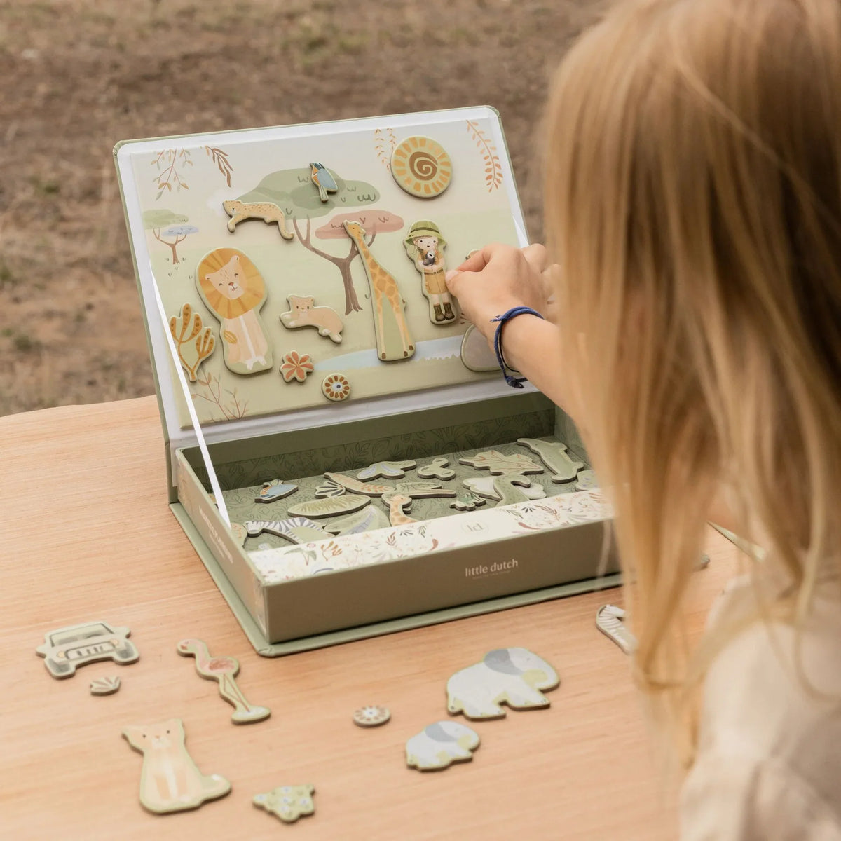 Magnetisch speelbord Safari dieren
