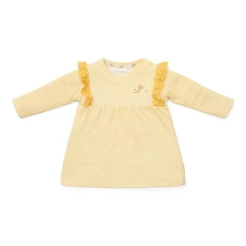 Dress long sleeve - Yellow - Little Farm - Checked