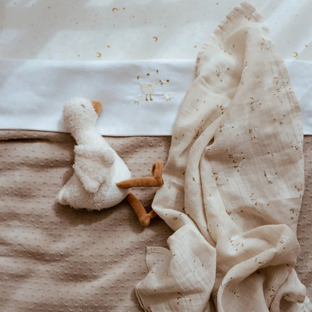 Inbakerdoek - Beige - 120 cm - Newborn Naturals - Little Goose
