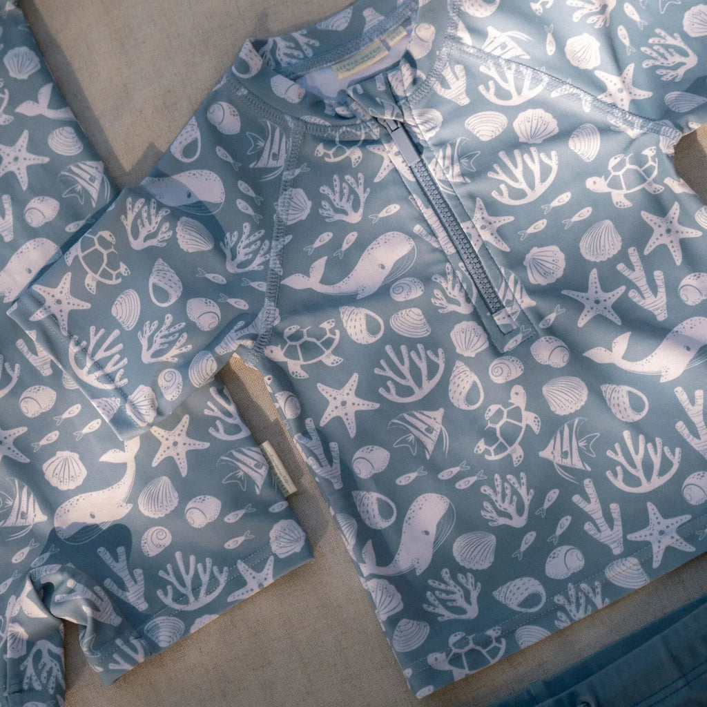 Schwimmshirt Kurzarm - Hellblau - Sea Life